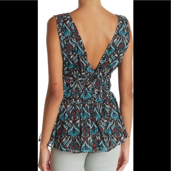 NWT Walter Baker Will Sleeveless Dressy Top Bohemian Teal - Picture 3 of 11